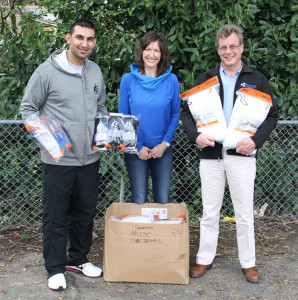 From left: Aman Heran (Athelite Basketball Club), Carolyn Colwell (Your City Sports), and Wes Everaars (The Front Room).— Image Credit: Submitted Photo