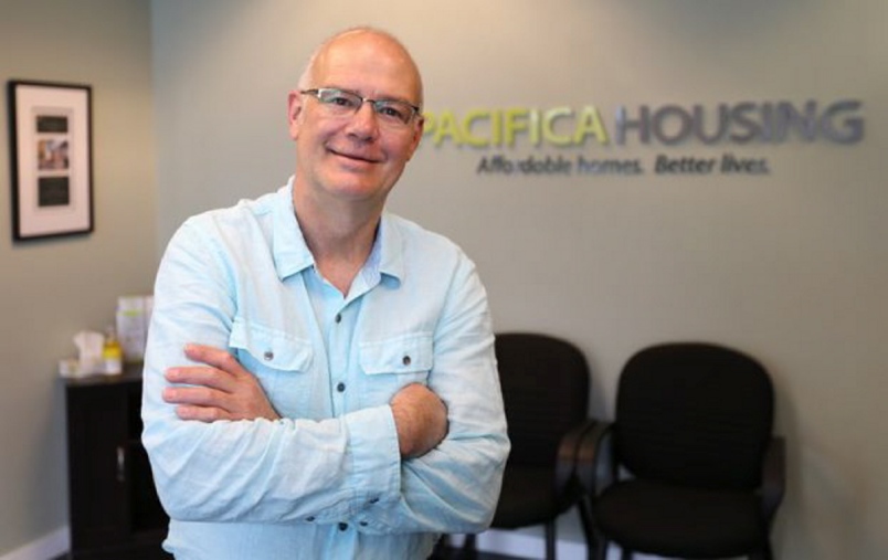 Dean Fortin, executive director for Pacifica Housing, which helps homeless people find housing and support. Photograph By BRUCE STOTESBURY, Times Colonist